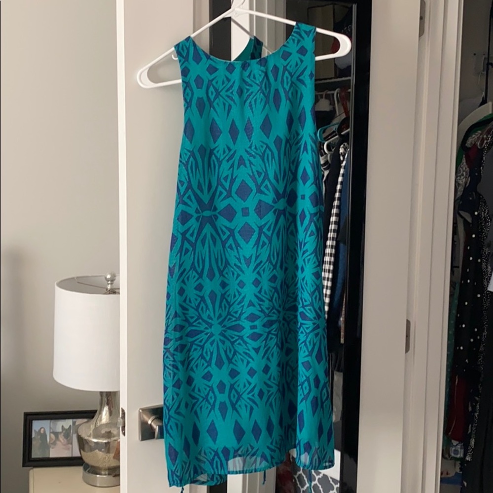 Blue and Green Patterned Francesca’s Dress